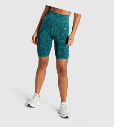 Bermudas Gymshark Adapt Animal Seamless Cycling Mujer Turquesa | RANJVHM-84