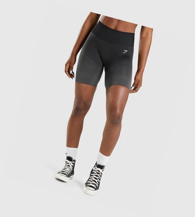 Bermudas Gymshark Adapt Ombre Seamless Cycling Mujer Negros Grises | SZTBKDU-54