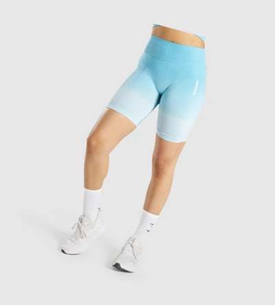 Bermudas Gymshark Adapt Ombre Seamless Mujer Azules Claro Azules Claro | OGNMYAQ-36