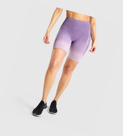 Bermudas Gymshark Adapt Ombre Seamless Mujer Morados Claro Morados | SIWLGMZ-04