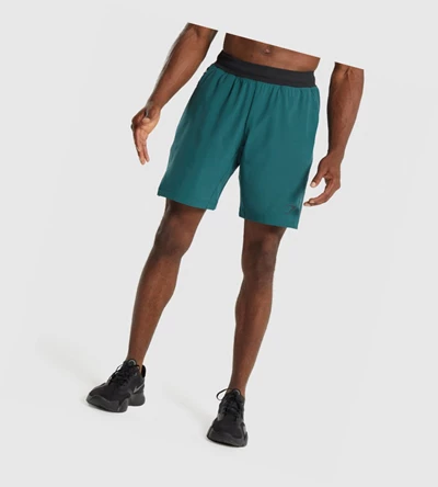 Bermudas Gymshark Apex Functional 9" Hombre Turquesa | QKNWZMV-45