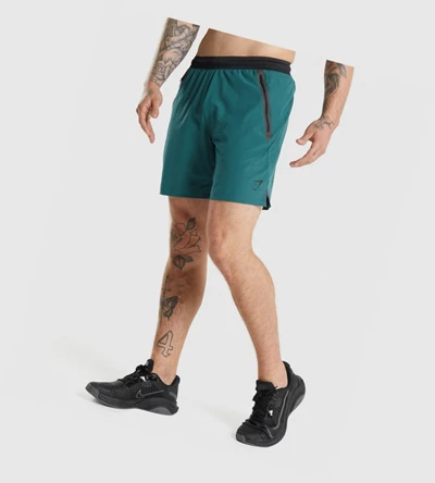 Bermudas Gymshark Apex Perform Hombre Turquesa | LRPSEMB-46