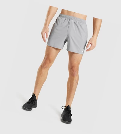 Bermudas Gymshark Arrival 5" Hombre Grises | MNGFAWL-52