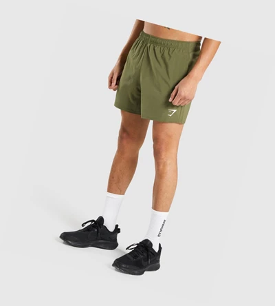 Bermudas Gymshark Arrival 5" Hombre Verdes Oscuro | ZXDQCRU-89