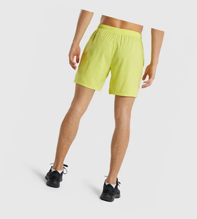 Bermudas Gymshark Arrival 7" Hombre Amarillos | CYGPOEJ-16