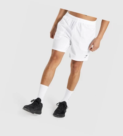 Bermudas Gymshark Arrival 7" Hombre Blancos | OAEHDKG-09