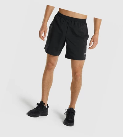 Bermudas Gymshark Arrival Hombre Negros | YWHCLPB-10