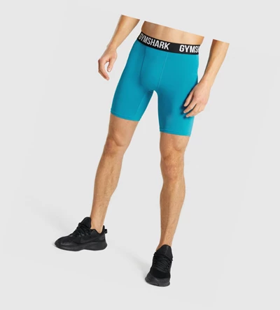 Bermudas Gymshark Element Baselayer Hombre Azules | HJYZLSD-87