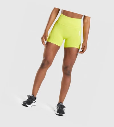 Bermudas Gymshark Energy Seamless Mujer Amarillos | PIHOQXV-89