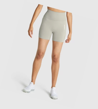 Bermudas Gymshark Energy Seamless Mujer Grises Claro | UNEPRYT-87