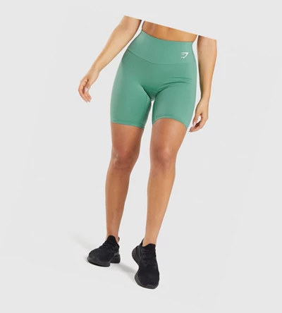 Bermudas Gymshark Entrenamiento Cycling Mujer Verdes | BOYVXHG-82