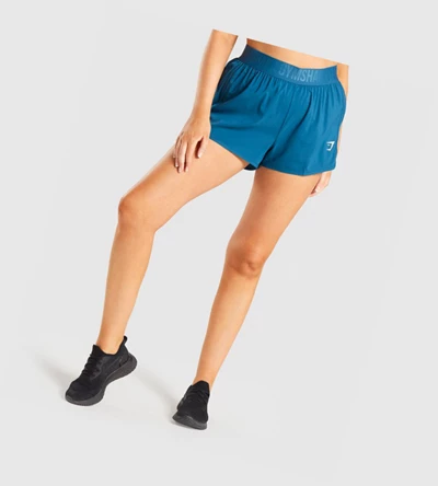 Bermudas Gymshark Entrenamiento Loose Fit Mujer Turquesa | DNPYUBV-78