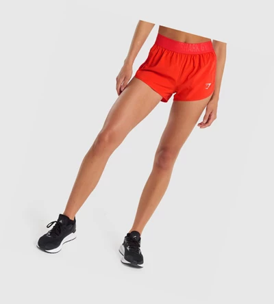 Bermudas Gymshark Entrenamiento Loose Fit Mujer Rojos | DQWEVRN-19