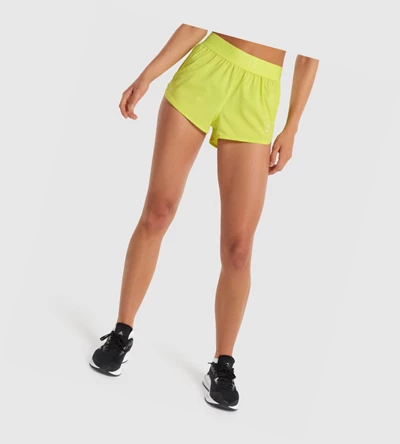 Bermudas Gymshark Entrenamiento Loose Fit Mujer Amarillos | MOFGUNX-05