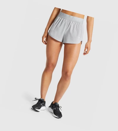 Bermudas Gymshark Entrenamiento Loose Fit Mujer Grises Claro | QCLHZOR-32