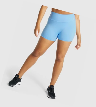 Bermudas Gymshark Entrenamiento Mujer Azules Claro | THLDYIW-76