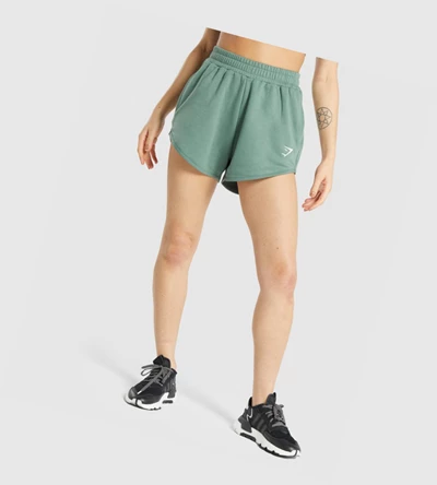 Bermudas Gymshark Entrenamiento Sweat Mujer Verdes | VIPENXL-95