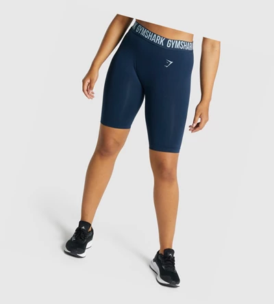 Bermudas Gymshark Fit Seamless Cycling Mujer Azul Marino | DGXNHKS-28