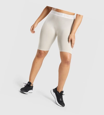 Bermudas Gymshark Fit Seamless Cycling Mujer Grises | TUBHYPK-18