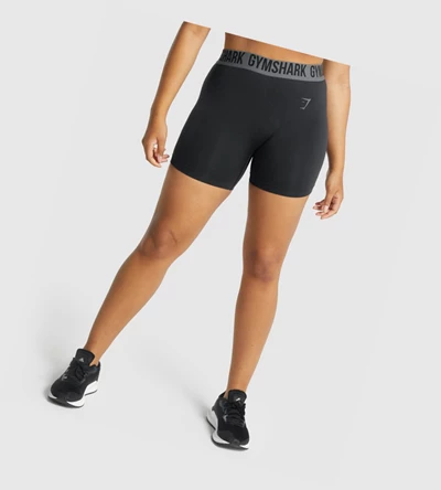 Bermudas Gymshark Fit Seamless Mujer Negros | KBIFPUZ-76