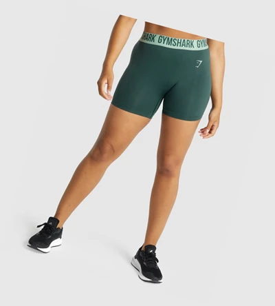 Bermudas Gymshark Fit Seamless Mujer Verdes | HDBOICU-26