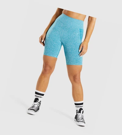 Bermudas Gymshark Flex Cycling Mujer Azules | KNPVFTU-79