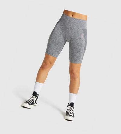 Bermudas Gymshark Flex Cycling Mujer Grises Rosas | ZTNFAOY-52