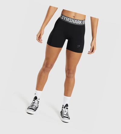 Bermudas Gymshark Flex Mujer Negros | CSIMXVZ-76