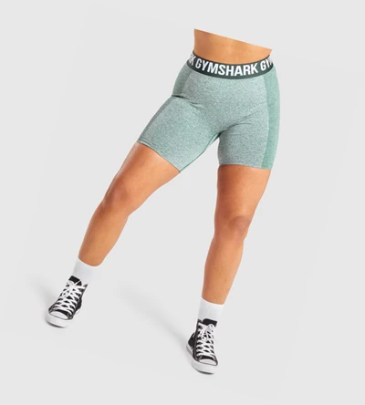 Bermudas Gymshark Flex Mujer Verdes Oscuro | STJWPUL-57