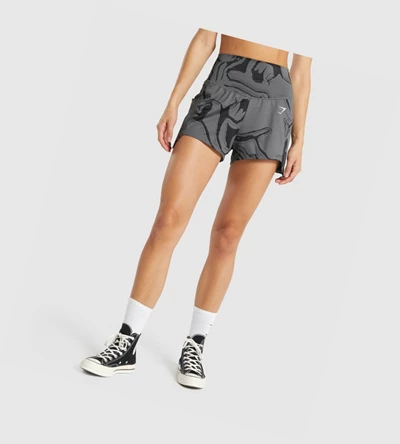 Bermudas Gymshark GS Power Jacquard Mujer Negros | TJYHUKR-40