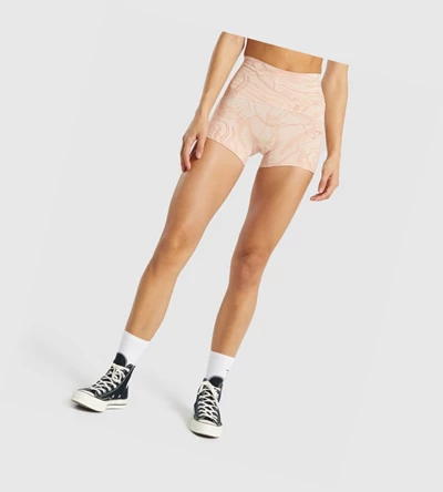 Bermudas Gymshark GS Power Support Mujer Rosas Claro | XUQMIRC-28