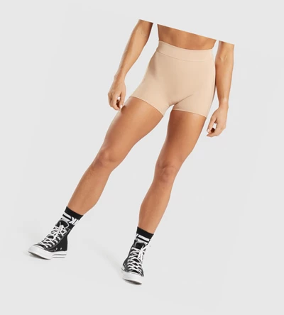 Bermudas Gymshark KK Fit Mujer Amarillos Claro | RGQVHUO-65