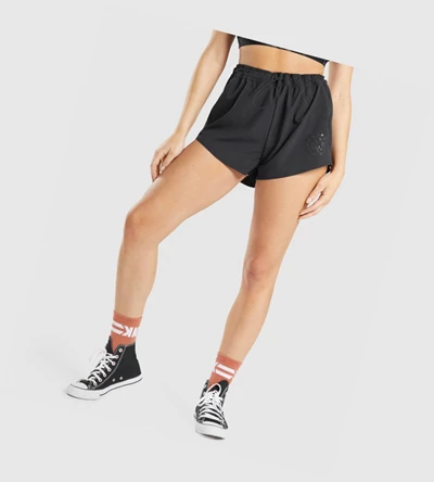 Bermudas Gymshark KK Fit Woven Mujer Negros | LQHKGJO-74