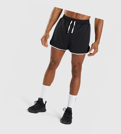 Bermudas Gymshark Recess 3" Hombre Negros Blancos | TAREBGU-94