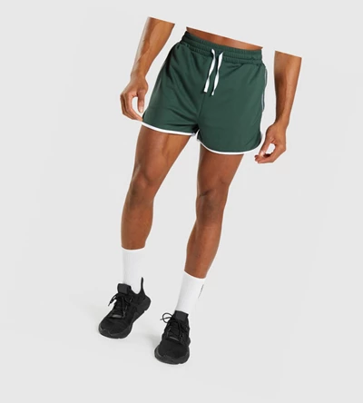 Bermudas Gymshark Recess 3" Hombre Obsidian Verdes Blancos | JTCWDIX-02