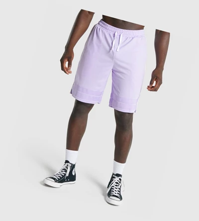 Bermudas Gymshark Recess Basketball Hombre Morados Claro | TWBQDUG-76