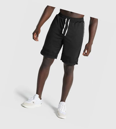 Bermudas Gymshark Recess Basketball Hombre Negros | WTPJHAK-10