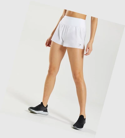 Bermudas Gymshark Speed Mujer Blancos | NFPHOQB-15