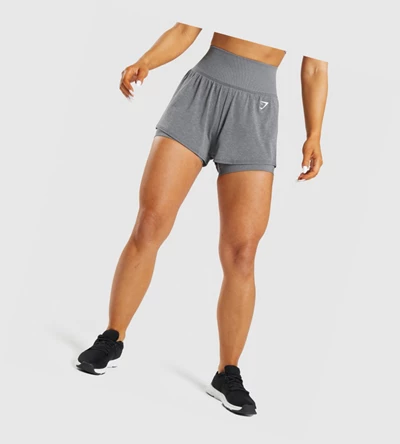 Bermudas Gymshark Vital Seamless 2.0 2-in-1 Mujer Grises | XICNEMJ-34