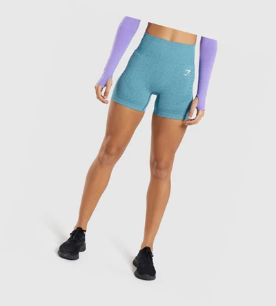 Bermudas Gymshark Vital Seamless 2.0 Mujer Turquesa | DFIBEAL-98