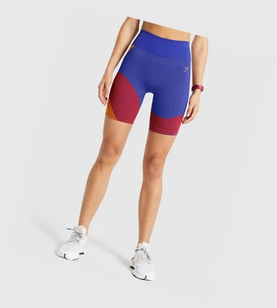 Bermudas Gymshark WTFlex Seamless Cycling Mujer Rosas | POGHCBZ-57