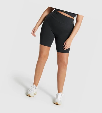 Bermudas Gymshark Whitney Cycling Mujer Negros | ACZLPXJ-82