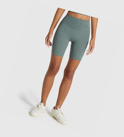 Bermudas Gymshark Whitney Cycling Mujer Verdes | SJXUCKI-40