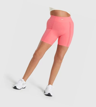 Bermudas Gymshark Whitney Mesh Mujer Rosas | RYKUWQG-62