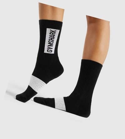 Calcetines Gymshark Premium (1pk) Mujer Negros | RKAHZMS-23