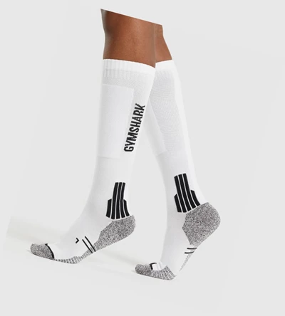 Calcetines Gymshark Weightlifting Hombre Blancos | DQGAKMU-78