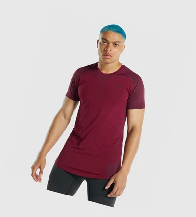 Camiseta Gymshark 315 Hombre Vino | VECNOFD-06