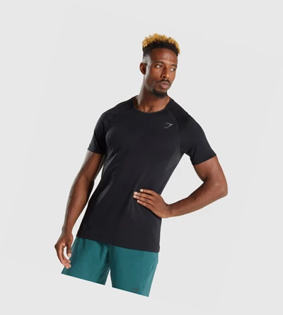 Camiseta Gymshark Apex Perform Hombre Negros | ZUBOEPC-51