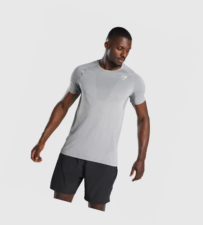 Camiseta Gymshark Apex Seamless Hombre Grises | DSWROCU-23