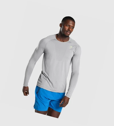 Camiseta Gymshark Apex Seamless Hombre Grises | ZKMFDSN-49